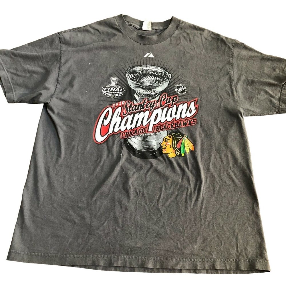 Alstyle 2010 Stanley Cup Champions Chicago Blackhawks, Size XL - Picture 1 of 8